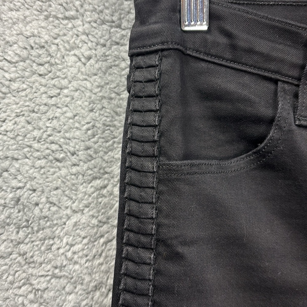 💚👖J Brand Maria Highway Black Size 29 Stretch Cotton Blend Raw Hem - Picture 4 of 11